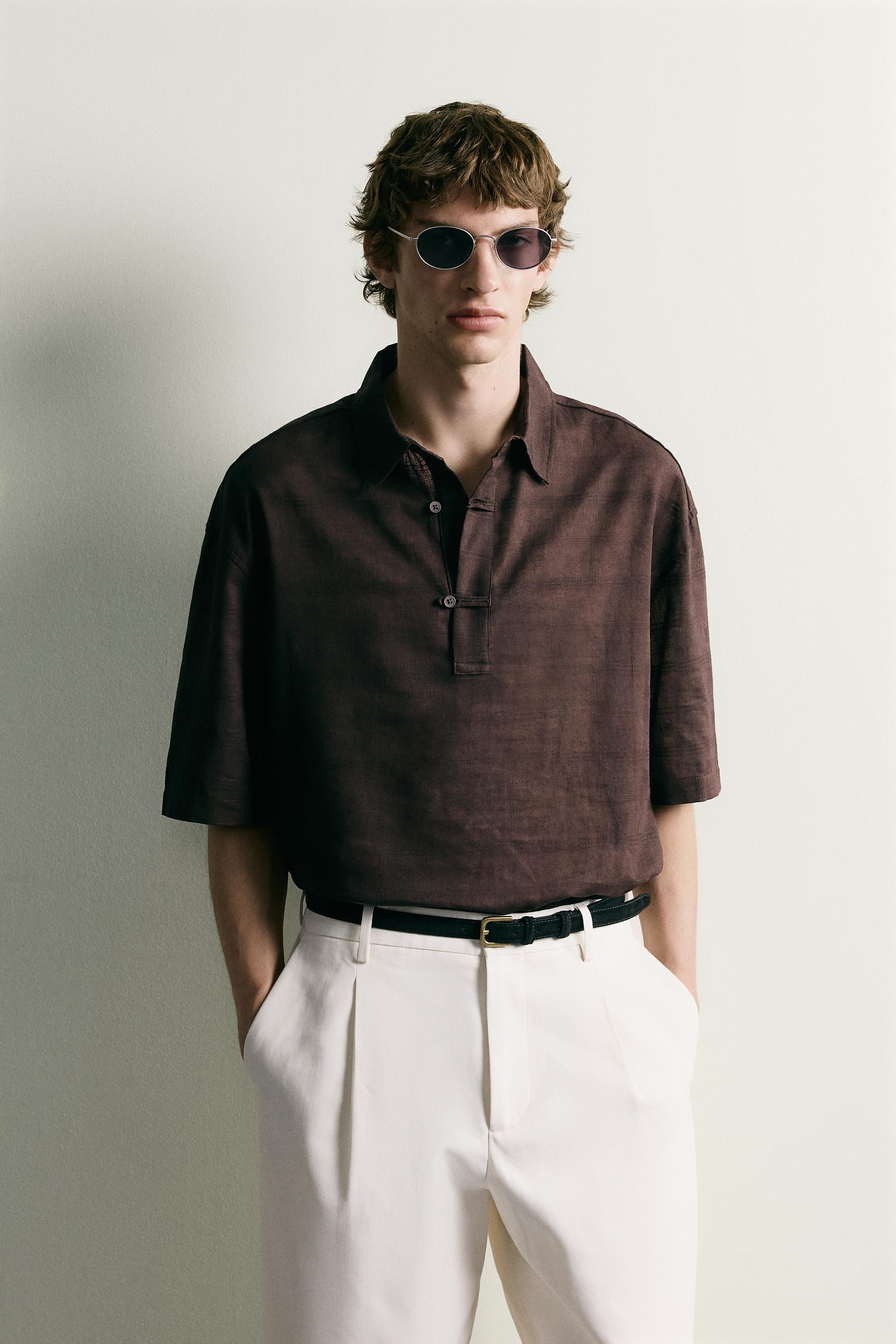 CHEMISE POLO LIN - COTON